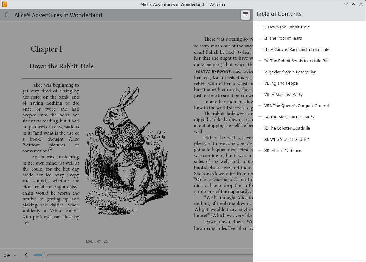 navigation buttons in arianna